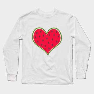 Heart shaped watermelon Long Sleeve T-Shirt